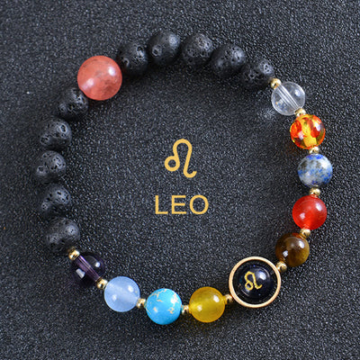 Olivenorma Eight Planets Zodiac Lava Stone Bracelet - Leo - image 15