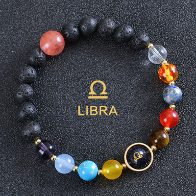 Olivenorma Eight Planets Zodiac Lava Stone Bracelet - Libra - image 1