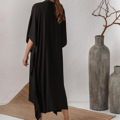 Olivenorma Beach Blouse Silky Polyester Resort Kaftan Dress