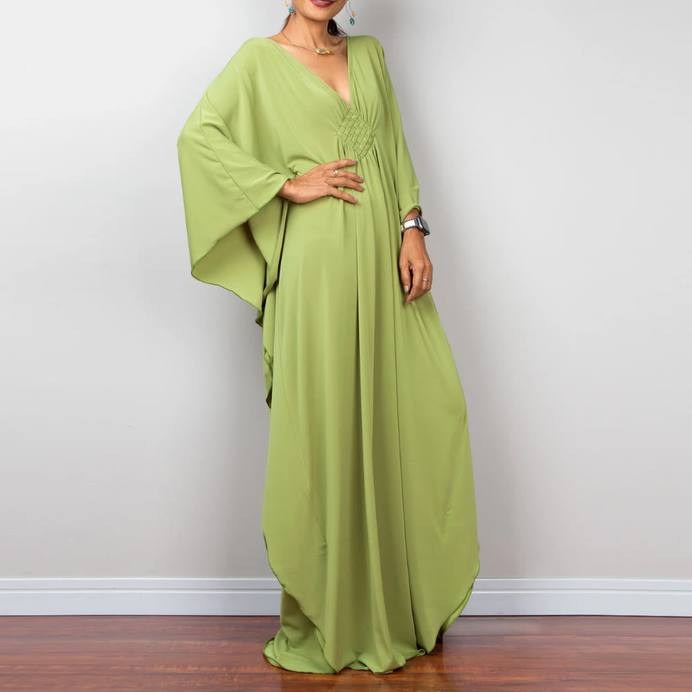 Olivenorma Beach Sun Protection Shirt Woven Design Kaftan Dress