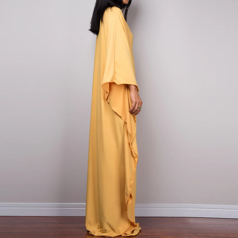 Olivenorma Beach Sun Protection Shirt Woven Design Kaftan Dress