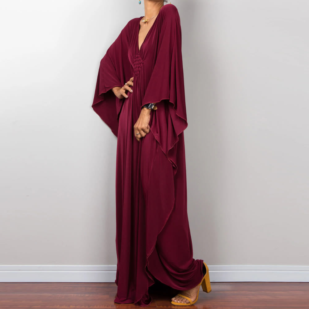 Olivenorma Beach Sun Protection Shirt Woven Design Kaftan Dress