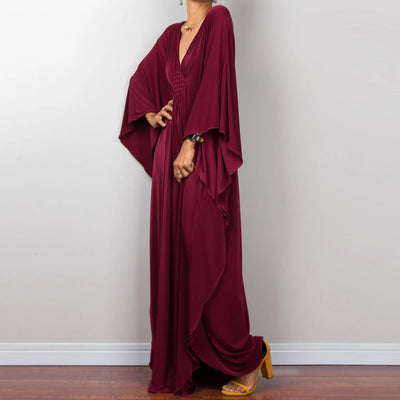 Olivenorma Beach Sun Protection Shirt Woven Design Kaftan Dress