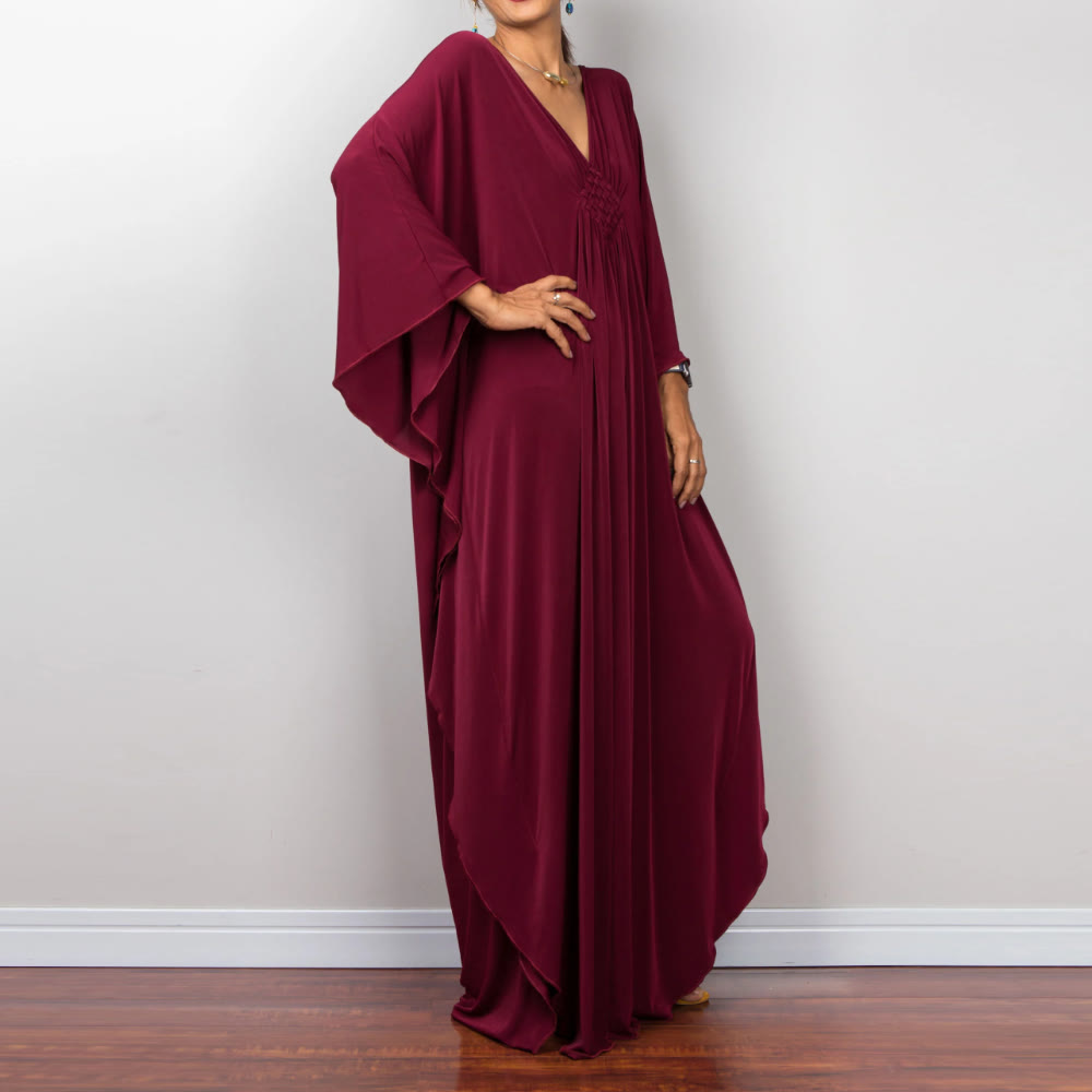 Olivenorma Beach Sun Protection Shirt Woven Design Kaftan Dress