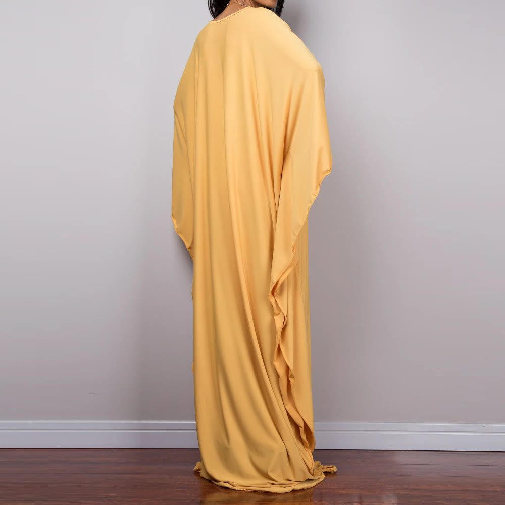 Olivenorma Beach Sun Protection Shirt Woven Design Kaftan Dress