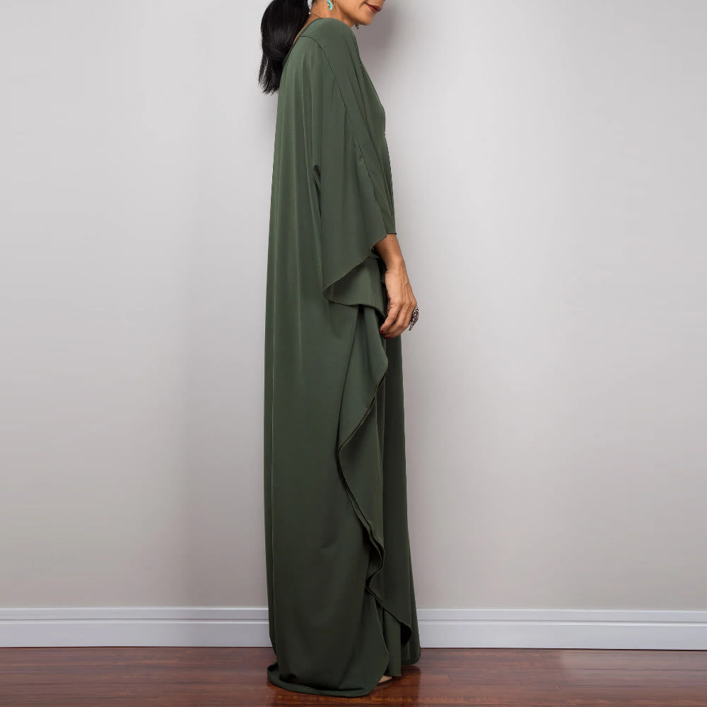 Olivenorma Beach Sun Protection Shirt Woven Design Kaftan Dress