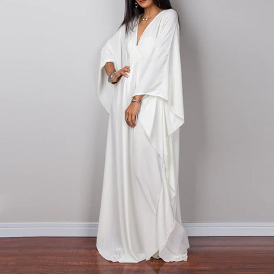 Olivenorma Beach Sun Protection Shirt Woven Design Kaftan Dress