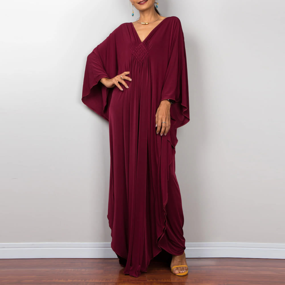 Olivenorma Beach Sun Protection Shirt Woven Design Kaftan Dress