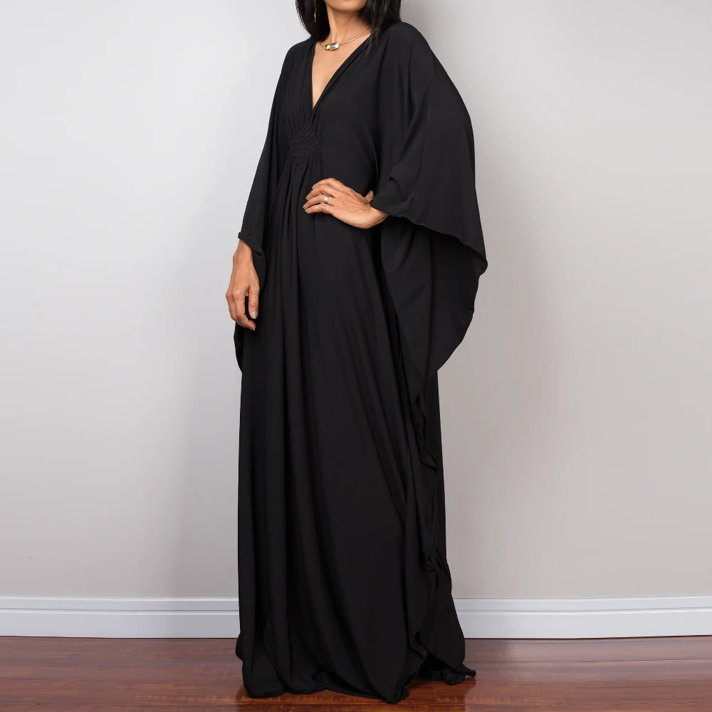 Olivenorma Beach Sun Protection Shirt Woven Design Kaftan Dress