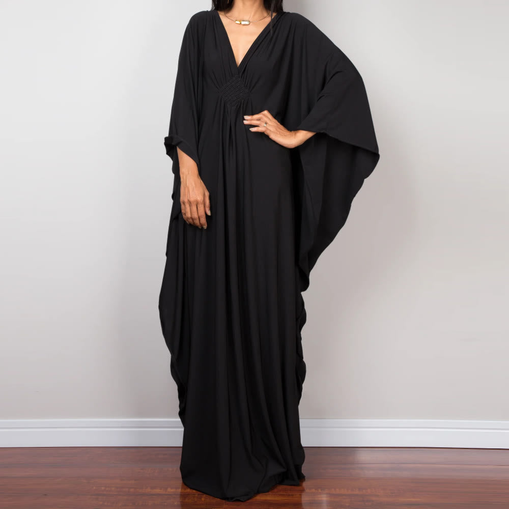 Olivenorma Beach Sun Protection Shirt Woven Design Kaftan Dress