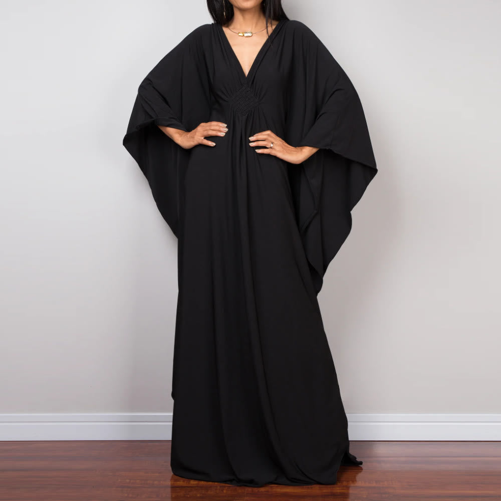 Olivenorma Beach Sun Protection Shirt Woven Design Kaftan Dress