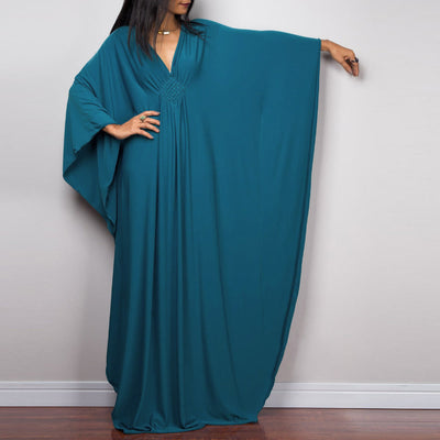 Olivenorma Beach Sun Protection Shirt Woven Design Kaftan Dress