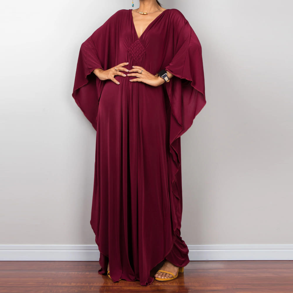 Olivenorma Beach Sun Protection Shirt Woven Design Kaftan Dress