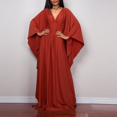 Olivenorma Beach Sun Protection Shirt Woven Design Kaftan Dress