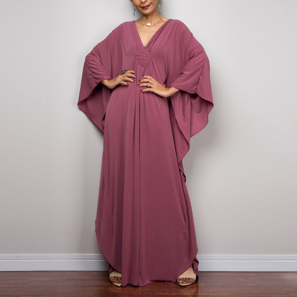Olivenorma Beach Sun Protection Shirt Woven Design Kaftan Dress