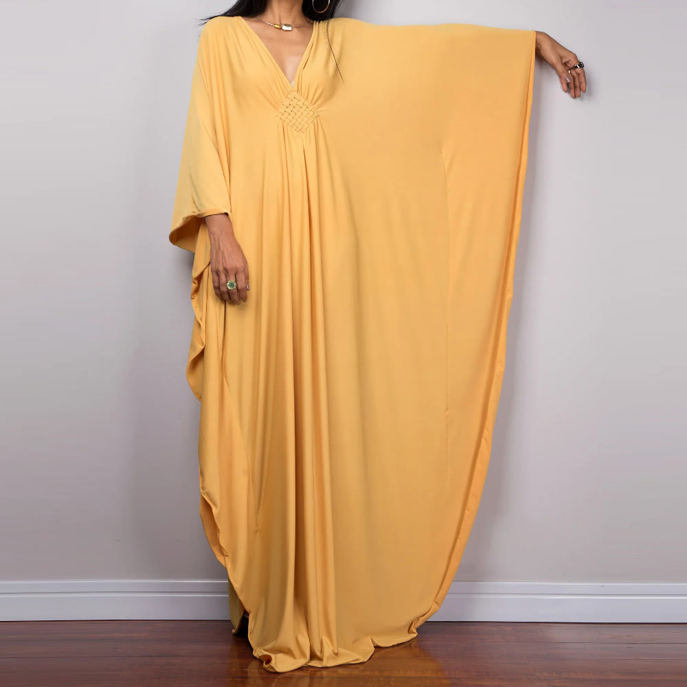 Olivenorma Beach Sun Protection Shirt Woven Design Kaftan Dress