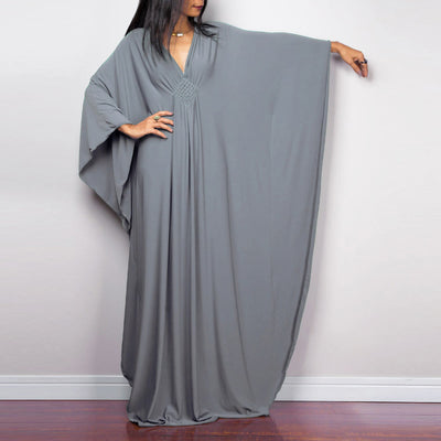 Olivenorma Beach Sun Protection Shirt Woven Design Kaftan Dress