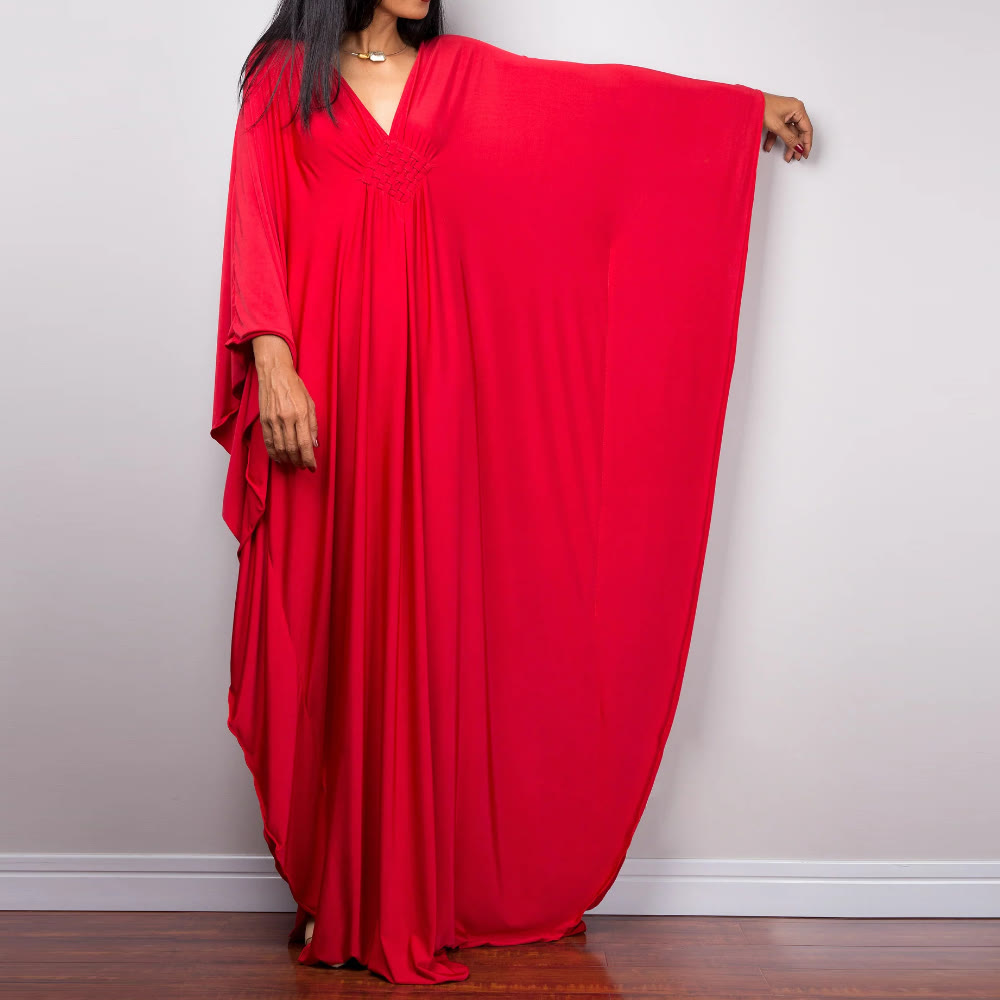 Olivenorma Beach Sun Protection Shirt Woven Design Kaftan Dress