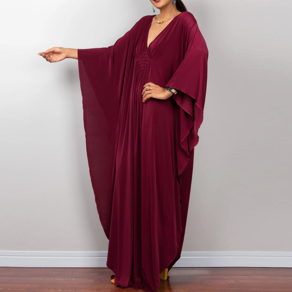 Olivenorma Beach Sun Protection Shirt Woven Design Kaftan Dress
