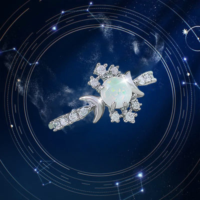 Olivenorma Druid's Moon Knot Opal Ring - image 5