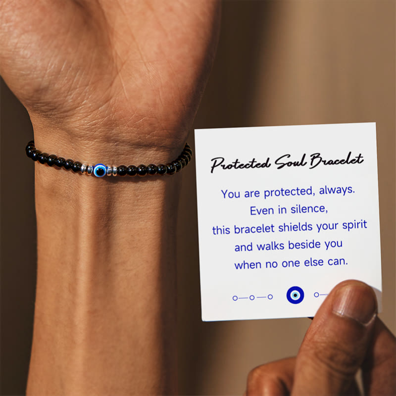 Olivenorma "Protected Soul" Obsidian Evil Eye Bracelet