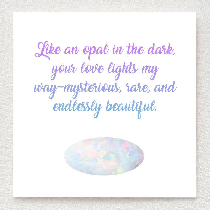 Olivenorma Eternal Glow Opal Promise Ring Set