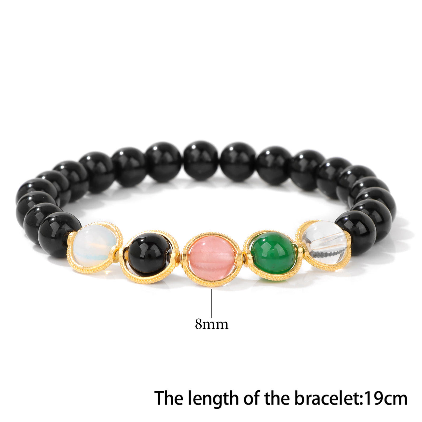 Olivenorma 8mm Pearl Garnet Gemstone Beaded Bracelet - image 11