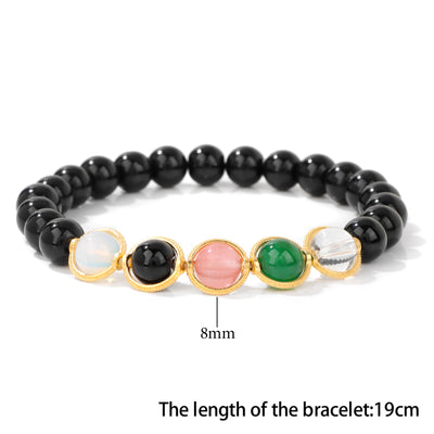 Olivenorma 8mm Pearl Garnet Gemstone Beaded Bracelet - image 11