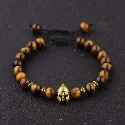 Olivenorma 8mm Adjustable Gemstone Spartan Warrior Helmet Bracelet - image 9