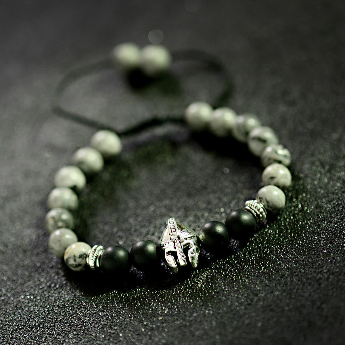 Olivenorma 8mm Adjustable Gemstone Spartan Warrior Helmet Bracelet - image 17