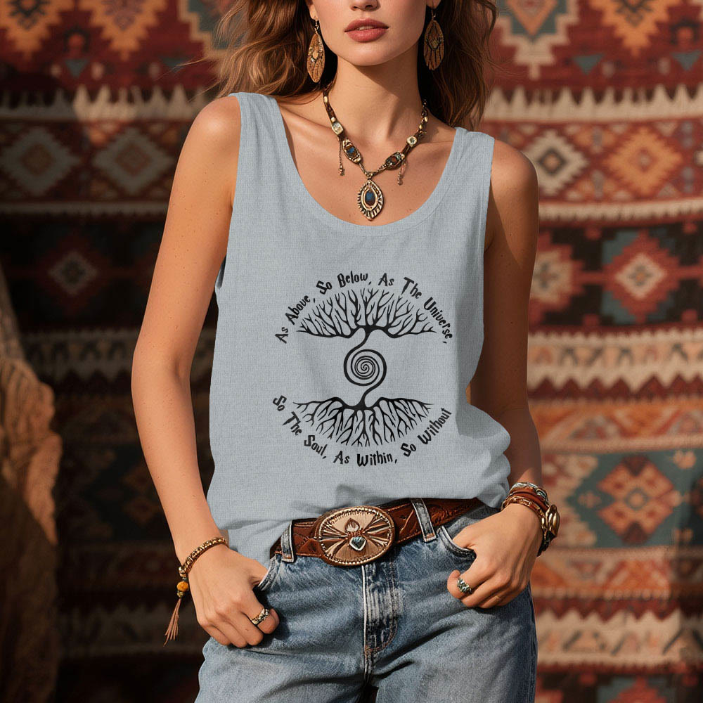 Olivenorma "As Above, So Below" Tree of Life Ladies Shirt Comfort Tank Top - image 11