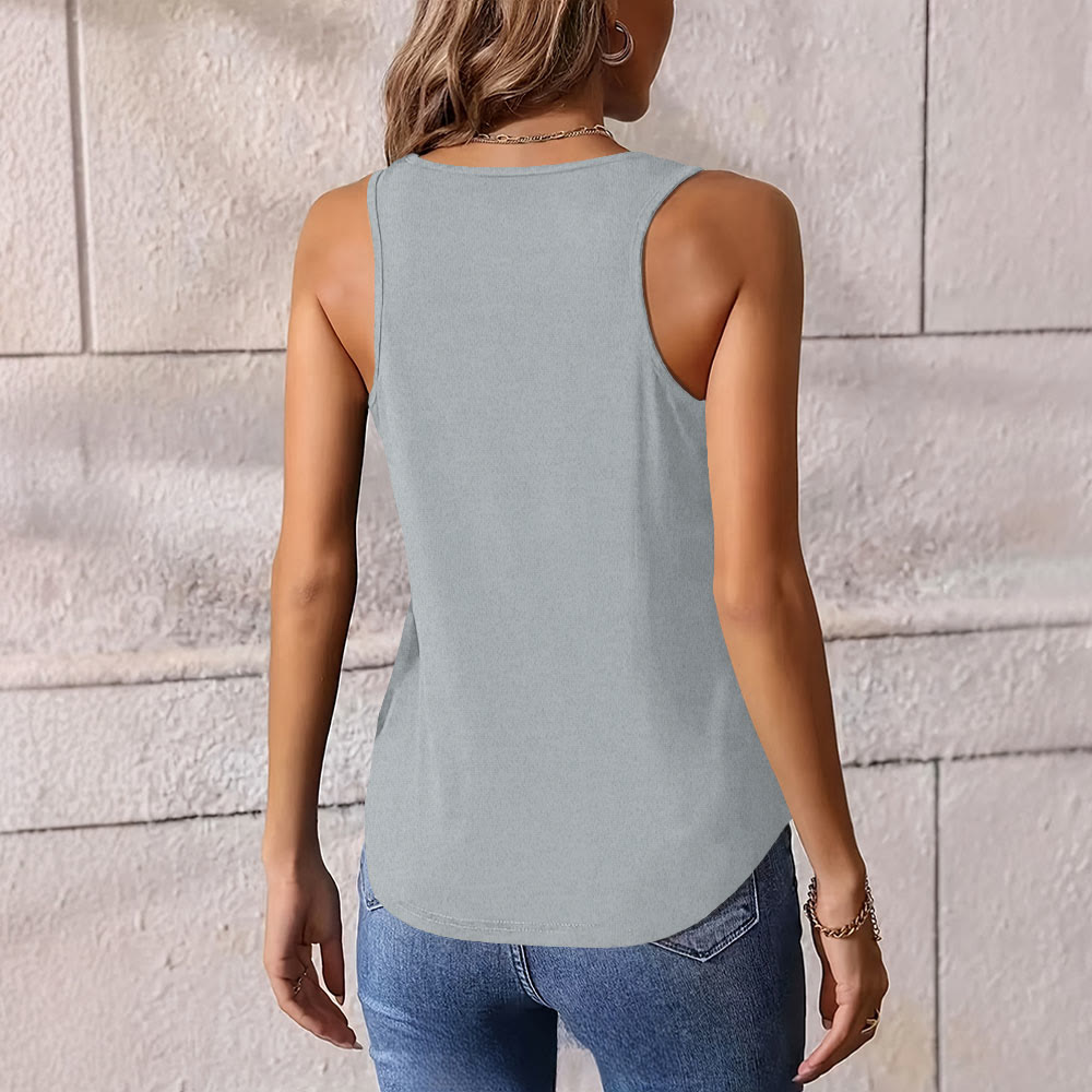 Olivenorma Black & White Yin-Yang Cat Philosophy Tank Top Shirt - image 3