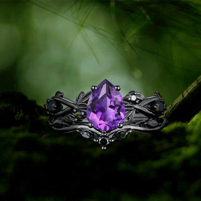 Olivenorma Poseidon's Tear Ring - Amethyst - Black - US 11 - image 14