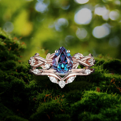 Olivenorma Poseidon's Tear Ring - Alexandrite - Rose Gold - US 10 - image 0