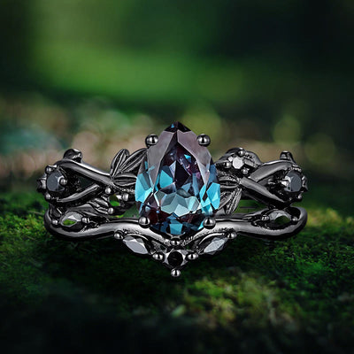 Olivenorma Poseidon's Tear Ring - Alexandrite - Black - US 11 - image 8