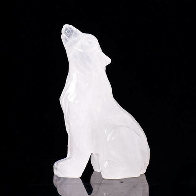 Olivenorma Natural Crystal Little Wolf Boy Gemstone Decoration