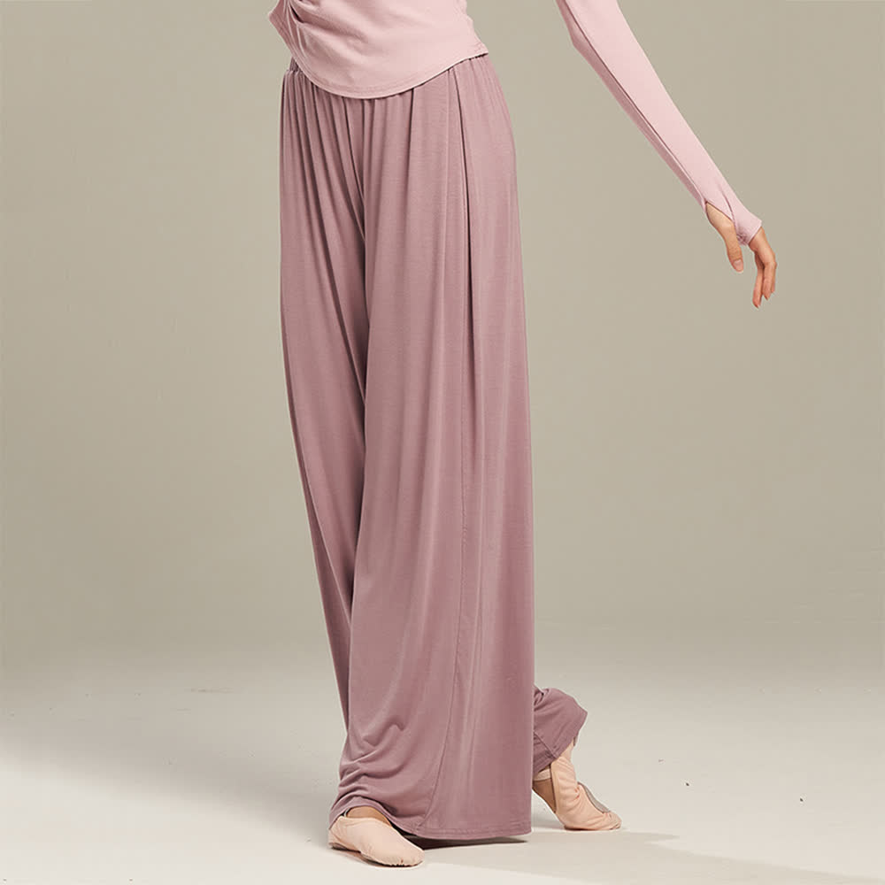 Olivenorma Modal Comfortable Drape Yoga Dance Straight Pants - image 12