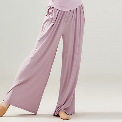 Olivenorma Modal Comfortable Drape Yoga Dance Straight Pants - Light Purple - 2XL - image 17