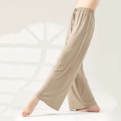 Olivenorma Modal Straight-Leg Wide-Leg Yoga Pants - Khaki - XL - image 14