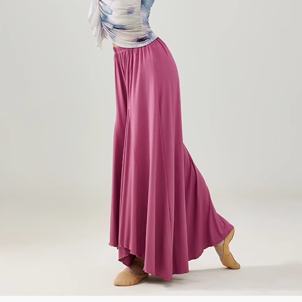 Olivenorma Modal Loose Flowy Ruffle Yoga Pants - Purple-Pink - XL - image 7