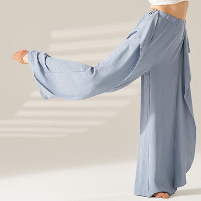 Olivenorma Polyester Flowy Wide-Leg Elastic Yoga Pants - image 4