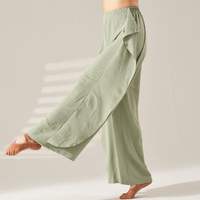 Olivenorma Polyester Flowy Wide-Leg Elastic Yoga Pants - image 6