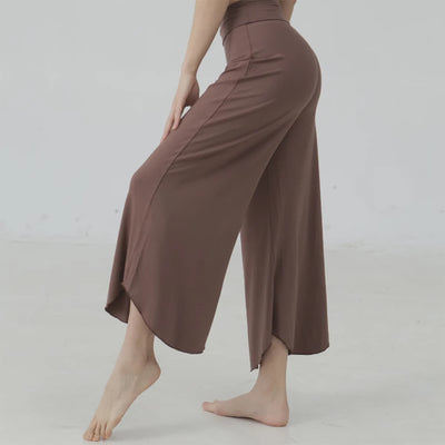 Olivenorma Plain Color High-Waist Women Flare Yoga Pants  - Black - L - image 6