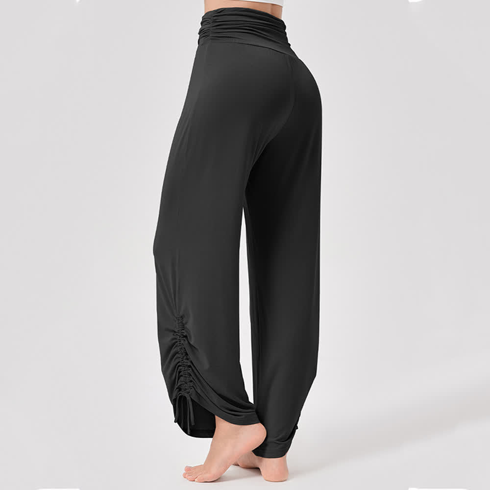 Olivenorma Viscose High-Waist Loose-Fit Shirred Yoga Pants - image 28
