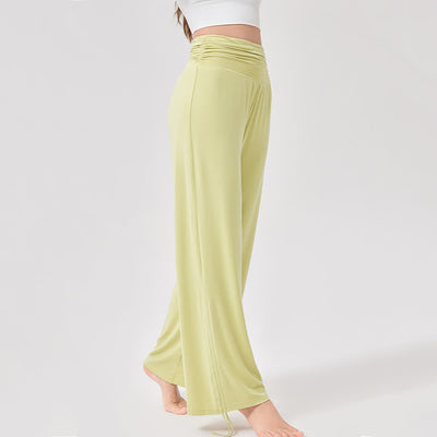 Olivenorma Viscose High-Waist Loose-Fit Shirred Yoga Pants - image 8