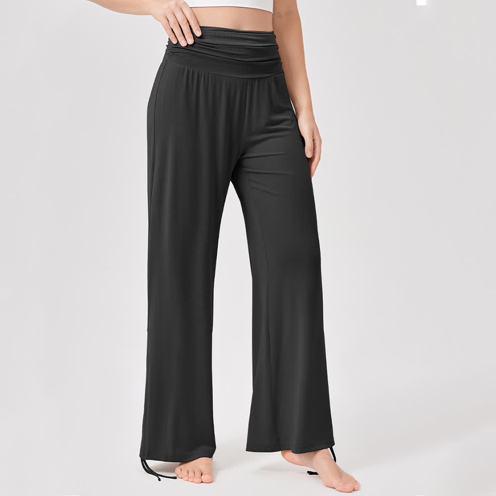 Olivenorma Viscose High-Waist Loose-Fit Shirred Yoga Pants - image 32