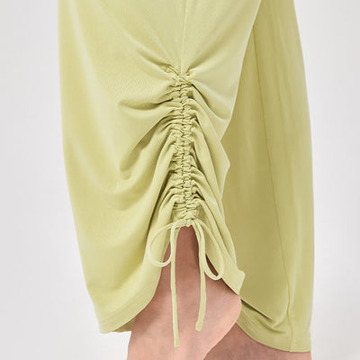 Olivenorma Viscose High-Waist Loose-Fit Shirred Yoga Pants - image 15