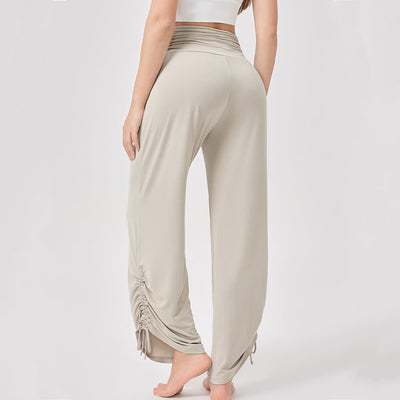 Olivenorma Viscose High-Waist Loose-Fit Shirred Yoga Pants - image 3