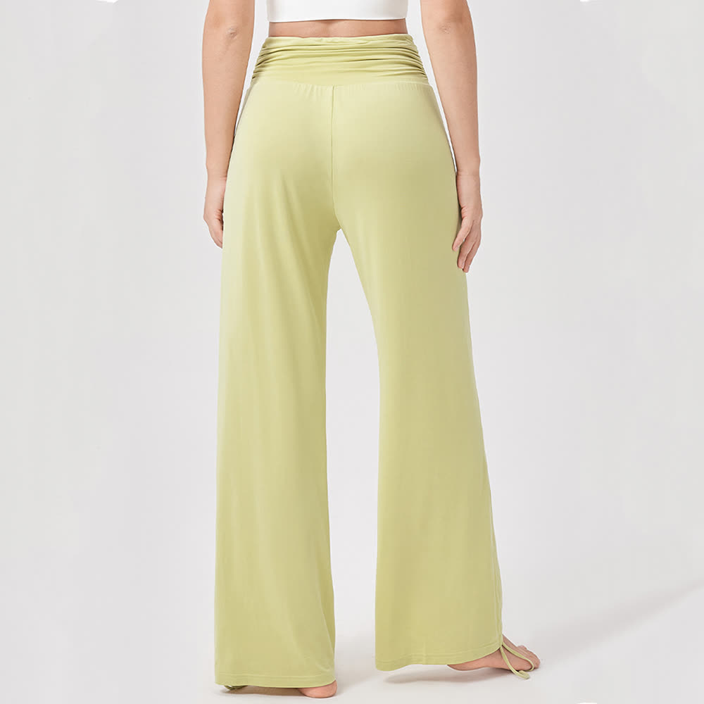 Olivenorma Viscose High-Waist Loose-Fit Shirred Yoga Pants - image 11