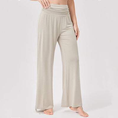 Olivenorma Viscose High-Waist Loose-Fit Shirred Yoga Pants - image 4